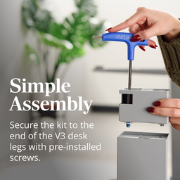 Easily secures directly to the V3 Standing Desk legs