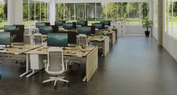 Made with highly durable high pressure laminate available in 28 unique colors and styles. Material shown: Kensington Maple