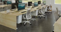 Choose the Deep Desk Drawer as an alternative to larger file cabinets to improve appearance and clear up floor space in large offices