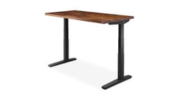 UPLIFT 2-Leg Standing Desk with a Saman Butcher Block desktop