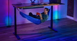 Relax in an Under-Desk Hammock during breaks.