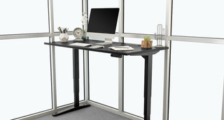 PROGRESSIVE DESK Steel Modesty Panel - 39 - Black. Accessory for Computer  standing desk 48 x30 inch 