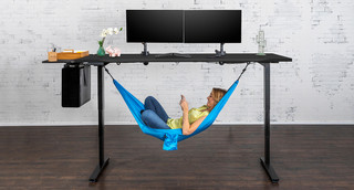 UPLIFT Desk on X: The SXSW Trade show is going great! Check out the owner  of UPLIFT Desk taking a break from the activities in our new Under Desk  Hammock that's a