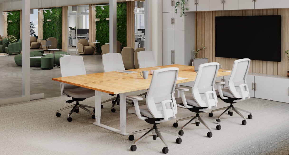 Add a large, focused meeting table to your conference room