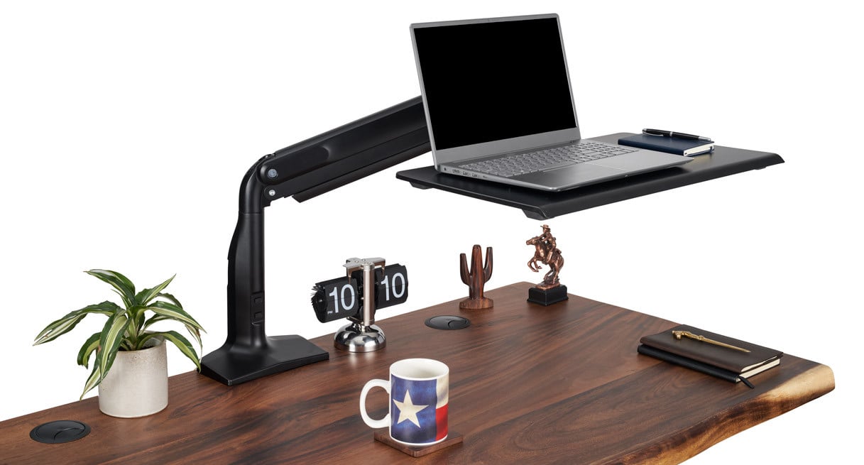 A converter for laptop users to work ergonomically without a sit-stand desk