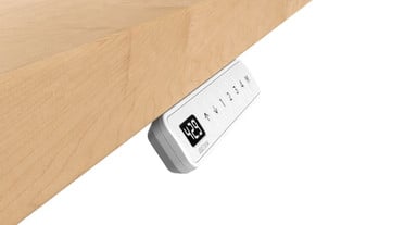 The angled design improves viewing