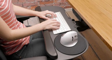 Position your keyboard closer to your lap for added comfort