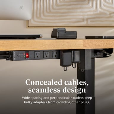 Plug in plenty of accessories with eight 3-prong 120V outlets