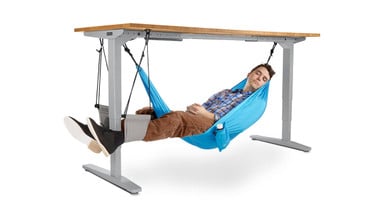 Consider pairing the Foot Hammock with the Under Desk Hammock for added support and comfort