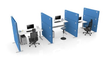 Add space division to create social distancing between desks