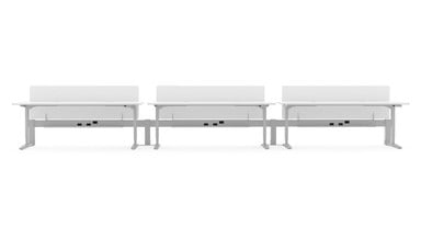 Updated design allows you to bench 80" desks together