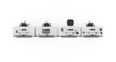 Align desks in a single row with the UPLIFT Power & Data Rail to provide power and network connectivity efficiently