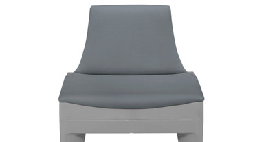 Comfortable upholstered seat and back cushions with a molded polypropylene base