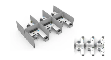 Choose from multiple panel sizes that mount to the expandable steel frame, allowing flexibility as needs change