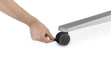 Desk casters let you go mobile and lock into place when it's time to work