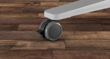 Soft Roll Desk Casters glide with ease with no risk of damaging expensive hardwood floors