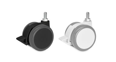 Available in black or white with gray tread