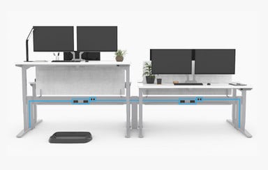 Provide power and network connectivity while eliminating cords on the floor