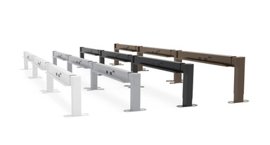 Power & Data Rail components are available in white, gray, black, and industrial style colors
