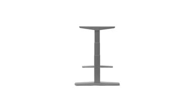 Side view of T-frame UPLIFT 2-leg standing desk frame