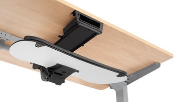 Use the Track Spacer to mount your keyboard tray