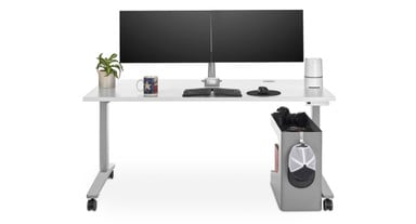 Flexible enough for all your under desk storage ideas; hang purses, headphones, and hats with included hook
