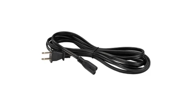 Female Connector shaped like two side by side circles with a 2-Prong Plug