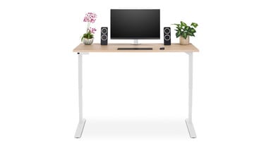 Position your screens at an ergonomically correct working distance, height, and angle (Range-X shown)