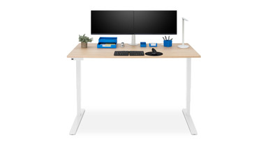 Position your screens at an ergonomically correct working distance, height, and angle