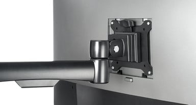Install or change monitors fast with quick-release VESA mounting clip