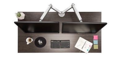 60" x 30" Ash Gray Greenguard-Gold Certified laminate desktop