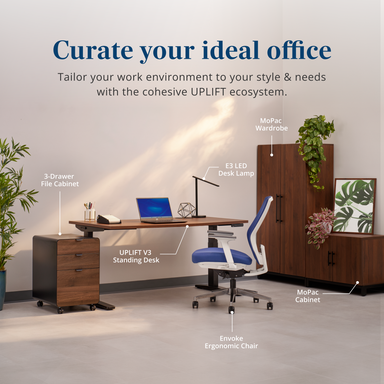 Curate your ideal office. Tailor your work environment to your style & needs with the cohesive UPLIFT ecosystem