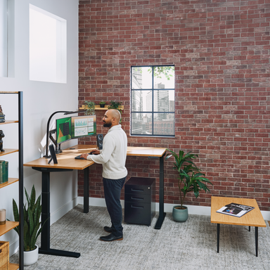 Dozens of desktop materials, frame colors, and hundreds of accessories, completely customizable