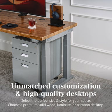Unmatched customization & high-quality desktops. Select the perfect size & style for your space. Choose a premium solid wood, laminate, or bamboo desktop