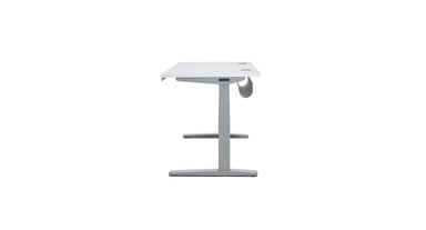 UPLIFT 2-Leg Standing Desk with White Laminate desktop and included FlexMount Cable Manager