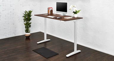 60" x 30" Walnut Laminate Standing Desk