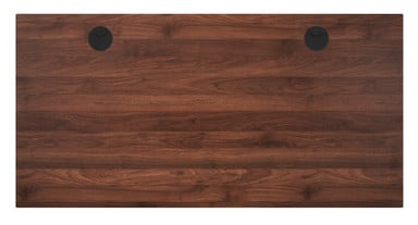 Walnut GREENGUARD Laminate makes a classic desktop for users who like that traditional wood look