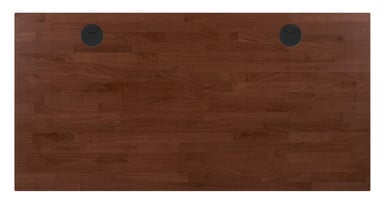 Dark Rubberwood Butcher Block Solid Wood Desktop