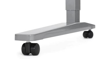 Desk casters add an additional 1.5" of height for a taller users.