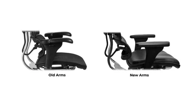 Raynor Ergohuman arm and arm pad style comparison