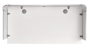 Composed of dense polyester fiberboard that creates a 0.85 Noise Reduction Coefficient (NRC)