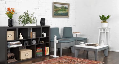 Freestanding with a small footprint, the Power Tower won't get in the way or take up valuable floor space
