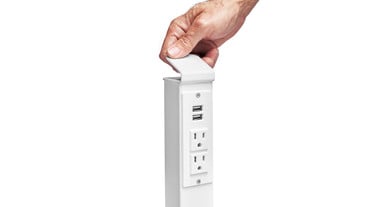 Portable power delivered where you need it; pair with a surge protecting power strip for more flexibility
