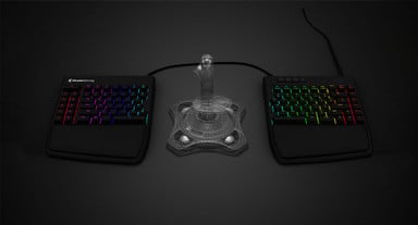 Separate the modules up to 20" to accommodate your HOTAS, microphone, or stream deck