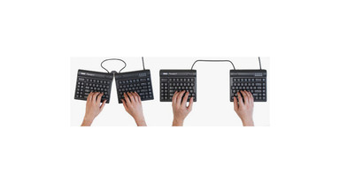 Reduce the ergonomic risk factors related to typing by adjusting the keyboard to your body