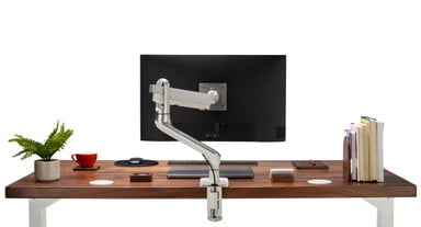 Clamp mount your monitor arm to desktops that are between 0.4" to 3.3" thick