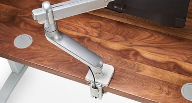 Built-in wire management channels keep your workspace free of stray cables