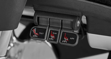 Intuitive controls within comfortable reach