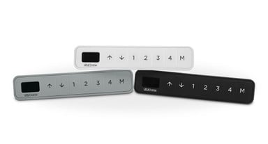 Choose a keypad finish in black, white, or gray