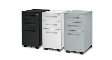 Outfit your space for more storage in your choice of black, white, or gray powder-coated color options